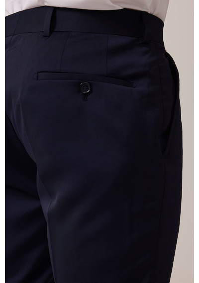 Ysf Erkek Lacivert Slim Fit Kırlangıç Yaka Damatlık