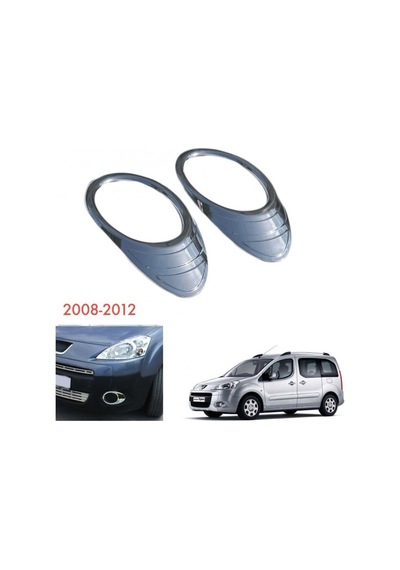 Peugeot Partner Tepee 2008 - 2016 Sis Far Çerçevesi Abs Krom
