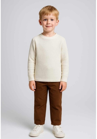 Nanica Kids Erkek Çocuk Jakarlı Uzun Kollu Sweat Nc-126322 Beyaz