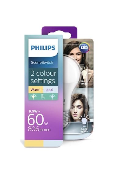 Philips Led Ampül Scene Switch 9,5w İki Renk 2700k-4000k