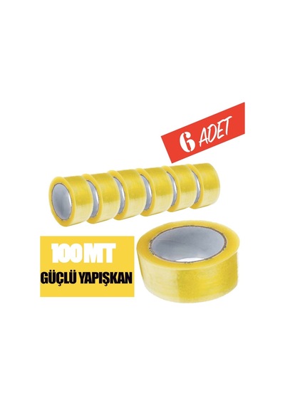 Kopmayan Koli Bandı 6 Adet 100 Mt-Güçlü Henkel Yapıştırıcılı