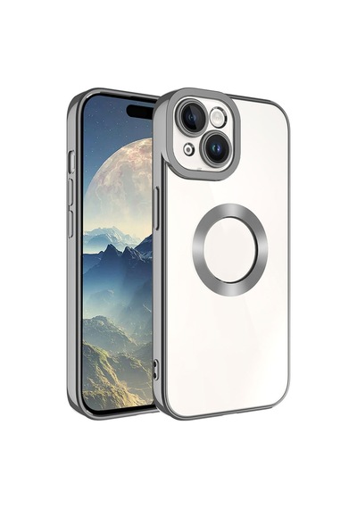 Apple İphone 15 Uyumlu Logo Gösteren Kamera Korumalı Renkli Tasarım Kılıf