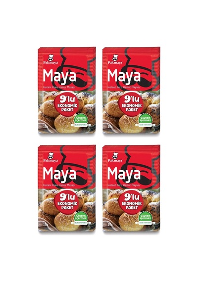 Pakmaya Instant Maya 9'lu 90 Gr X 4 Adet