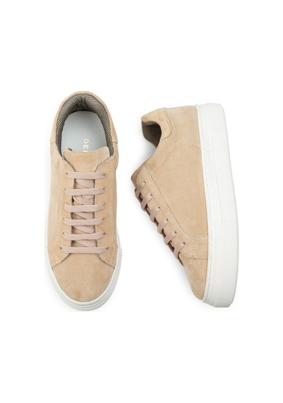 Deery Hakiki Süet Bej Sneaker Kadın Ayakkabı Bej