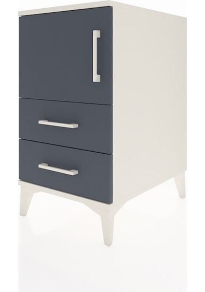Kronos Komodin 2 Raflı 2 Çekmeceli Tek Kapaklı 44x59x80 Aytaşı-antrasit Aytası