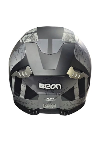 Beon B507 Full Face Kapalı Motosiklet Kaskı Gri - Siyah