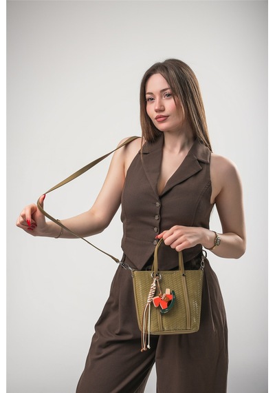 Ççs 18264 Kadın Çapraz Askılı El Çantası Yeşil