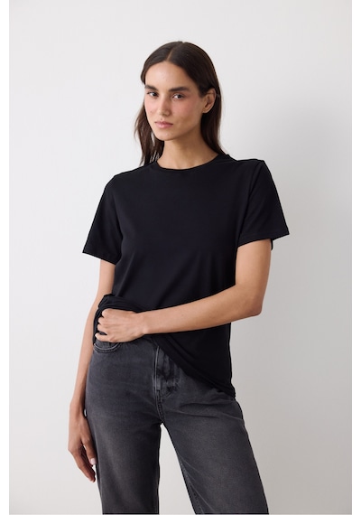 Penti Siyah Basic Regular Fit Tişört