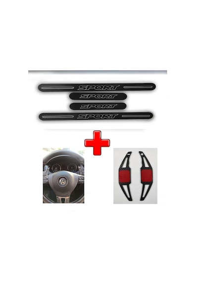 Fiat / Tofaş Uyumlu Uno Sport Carbon Kapı Eşiği + F1 Kulakçık (551157891)
