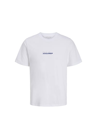 Jack & Jones Erkek Gögüs Baskili Bisiklet Yaka Tisört - Kendrick - 12298420 Beyaz