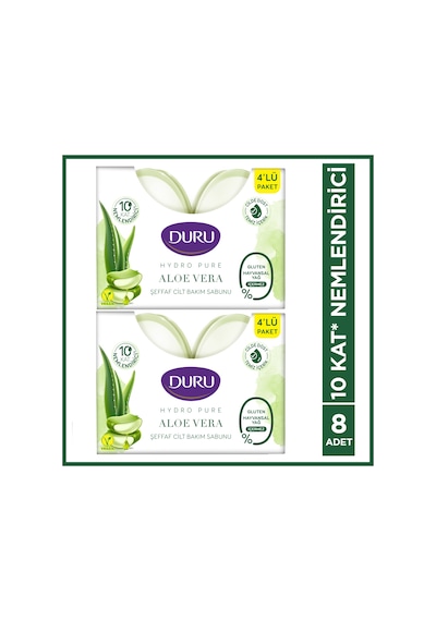 Duru Hydro Pure Aloe Vera 8 Adet Banyo Sabunu 8x135 Gr Aloe Vera