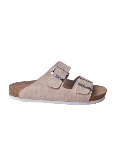 Kindep Fly Soft Çift Toka S902 Uniseks Terlik Bej Bej