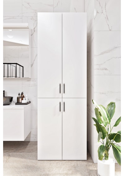 Ases Mobilya Esl0212 Çamaşır Makinası Ve Kurutma Makinası Banyo Dolabı Beyaz Beyaz