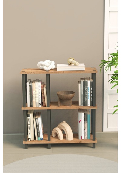 Mirada 3 Katlı Modern Kitaplık Dekoratif Çok Amaçlı Kitaplık Ve Organizer Çok Raflı Düzenleyici - Meşe Kahverengi Mirada 3 Katlı Modern Kitaplık Dekoratif Çok Amaçlı Kitaplık Ve Organizer Çok Raflı Düzenleyici - Meşe Kahverengi