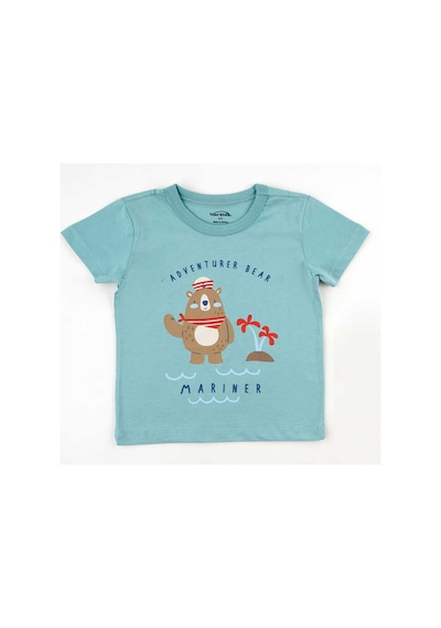 Fuar Baby Erkek Çocuk %100 Pamuklu Bisiklet Yaka Kısa Kollu Tişört 2-6 Yaş Yeşil Ayı Desenli Fuar Baby Erkek Çocuk %100 Pamuklu Bisiklet Yaka Kısa Kollu Tişört 2-6 Yaş Yeşil Ayı Desenli