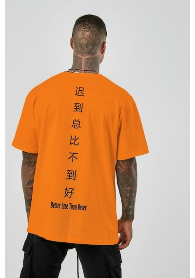Çince Baskılı T-shirt Turuncu