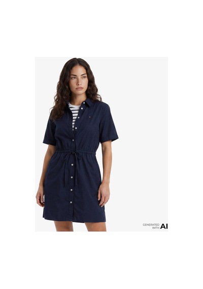Tommy Hilfiger Kadın Marka Logolu Günlük Kullanıma Uygun Lacivert Elbise Dw0dw20617 C1g-16375 Tommy Hilfiger Kadın Marka Logolu Günlük Kullanıma Uygun Lacivert Elbise Dw0dw20617 C1g-16375