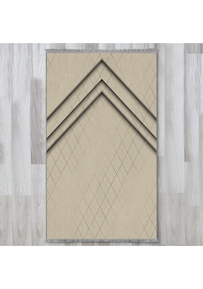 Evaşk Namazlık Dokuma Halı Kaymaz Muslumana Seccade 80 x 130 BEJ EVAŞK602C80