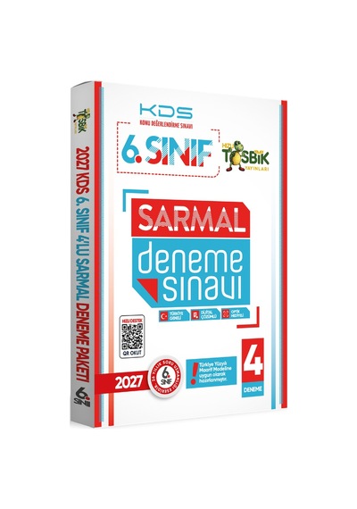 2027 6.Sınıf Yeni Sistem KDS SARMAL Deneme Paketi 4lü Türkiye Geneli D.Çözümlü Hızlı Tosbik Yayın