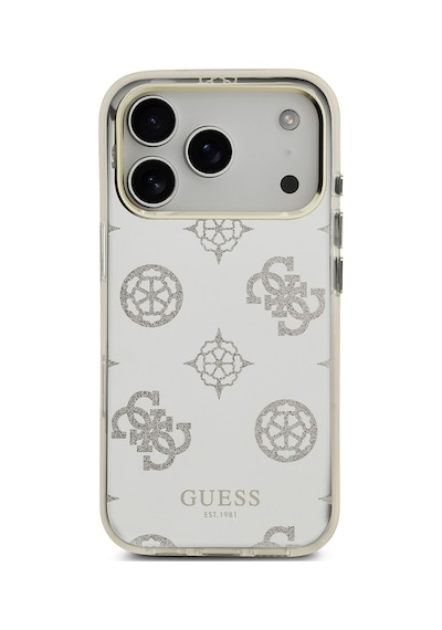 Apple Uyumlu iPhone 17 Pro Max Kılıf Guess Lisanslı Metal Kamera Çerçeveli Simli Peony Aynalı Kapak Gümüş Gümüş