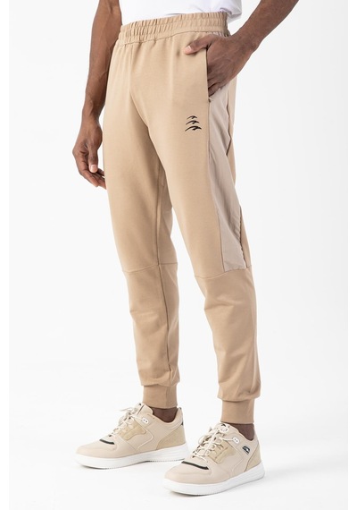 Maraton Sportswear Regular Erkek Ribana Paça Basic Açık Vizon Eşofman Altı 21825 Açık Vizon