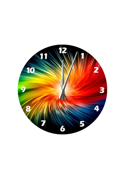 Ti-play Renk Merkezi 30x30cm Akrilik Dekoratif Modern Duvar Saati ÇOk Renkli