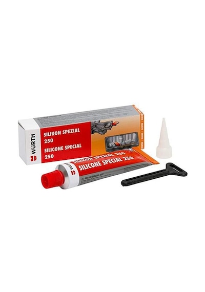 Würth Sıvı Conta Silikon Siyah 250 Dereceye Kadar Dayanıklı 70 Ml