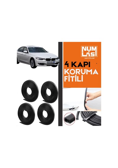 Bmw 3 Serisi F30 2012-2025 4 Kapı Koruma Fitili Siyah Renk Numlas-a Kalite-nm2348