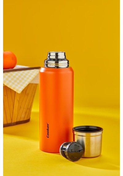 Cooker Campmate 1 Litre Paslanmaz Çelik Termos Ckr2081 Turuncu