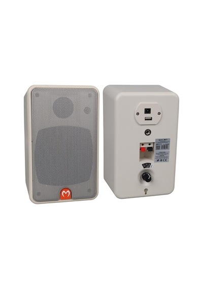 Magicvoice Mv-21 10 Cm 40 Watt Komütatörlü Hat Trafolu Beyaz Sütun Hoparlör 2 Li Takım