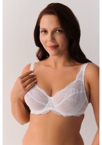 Suwen Lace Deluxe Desteksiz Balenli Sütyen Sw4056101 Beyaz