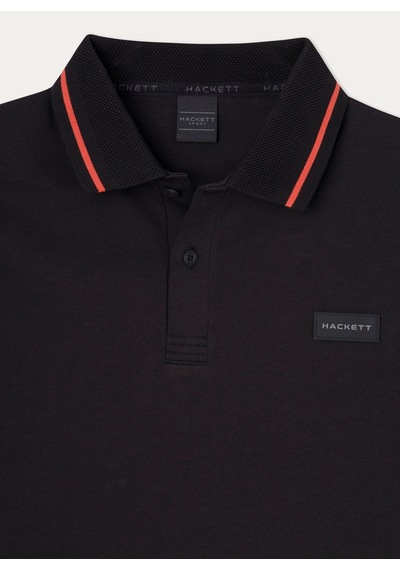 Hackett Siyah Erkek %100 Pamuk Slim Fit Polo T-shirt Hm563230