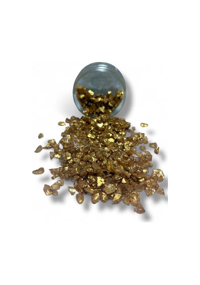 Epoksi Çalışmalarınız İçin Parlak Cam Kırıkları 4-8 Mm Antik Altın 100 Gr