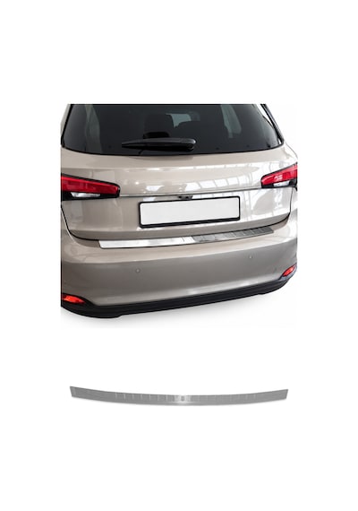 Fiat Egea Cross 2020-2023 Uyumlu Krom Arka Tampon Eşiği Paslanmaz Çelik Taşlı Mat