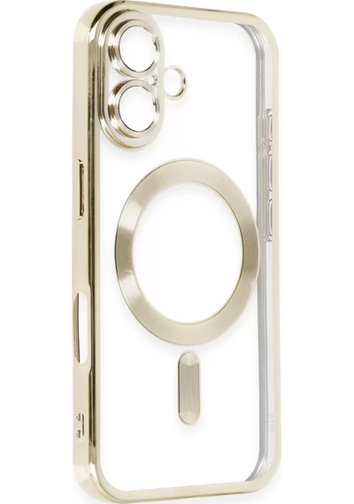 Newface Apple İphone 16 Kılıf Kross Magneticsafe Kapak - Gold Altın