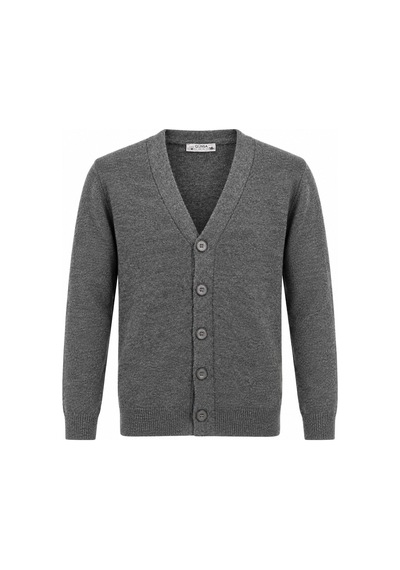 Classics Men Günsa Comfort Fit Erkek Tam Düğmeli Triko Ceket - 7832 Füme