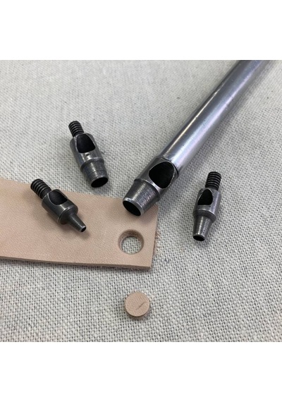 Vidalı Metal Çubuk Zımba Elde Vurma Ve Padova Uçları İçin Deri Hobi El Aleti 1 Adet