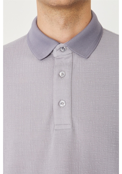 Gri Polo Yaka T-shirt Gri