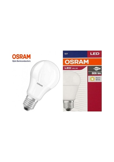 Osram 8.5 Watt Led Ampul 2700K Sarı E27 - 10 Adet