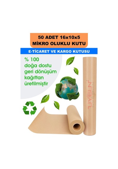 50 Adet 16x10x5 Cm Küçük Kargo Kutusu Ürün Kutusu E-ticaret Kutusu