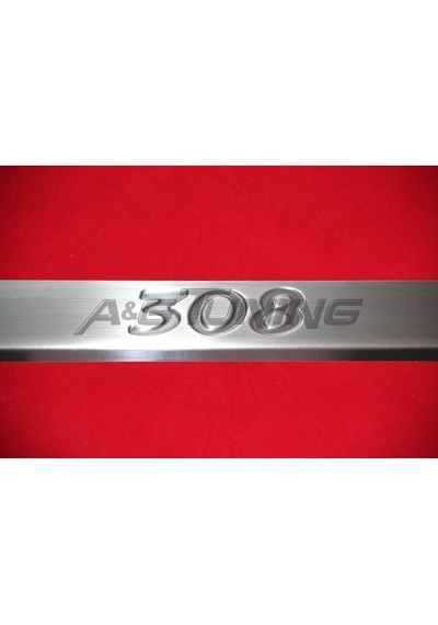 Peugeot 308 Krom Kapı Eşiği 4Prç 2007-2013 Paslanmaz Çelik N11.3664