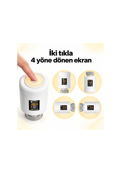 Wifi Oled Ekranlı Termostatik Radyatör Vanası Tuya, Smart Life Uyumlu Trv-04