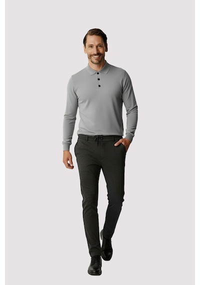 İgs Antrasit Beli Lastikli İpli Erkek Pantolon Konfor Kalıp-25959 gri