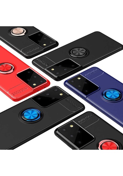 Galaxy S21 Ultra Kılıf Zore Ravel Silikon Kapak Siyah
