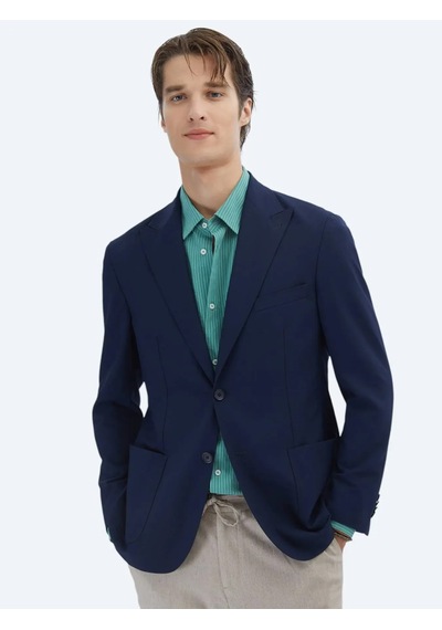 Kip Lacivert Desenli Regular Fit Ceket Lacivert Kip Lacivert Desenli Regular Fit Ceket Lacivert