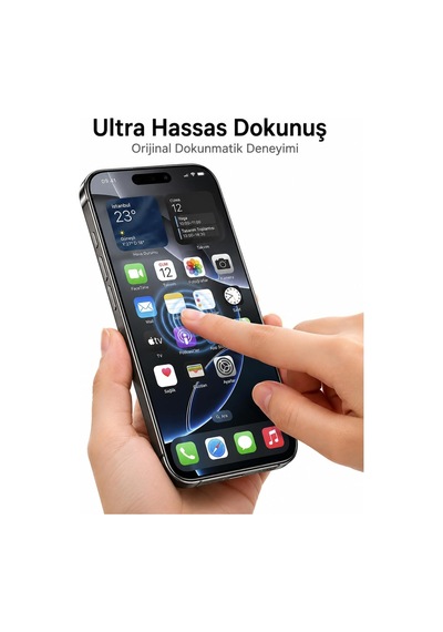 Iphone 17 Pro Max Uyumlu 9h Sertlik Kırılmaz Cam Ekran Koruyucu