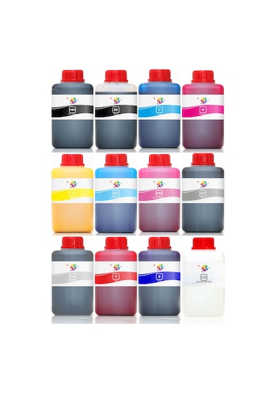 QC Canon imagePROGRAF PRO-4100 Uyumlu Yazıcı Mürekkep Seti 500ml 12 Renk