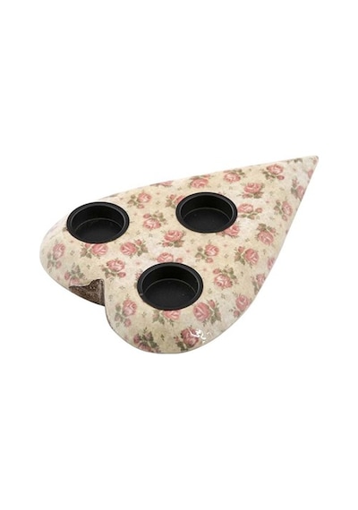 Vitale Şiva Çiçek Desenli Krem T-Light 19X4 CM Ak.Fq0008