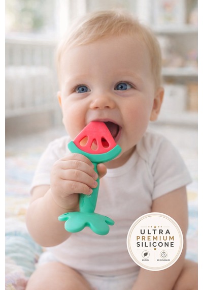 Tgm Baby Özel Taşıma Kablı Bebek Ultra Premium Silikon Diş Kaşıyıcı Çok Renkli