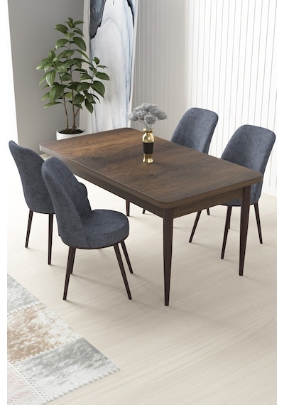 Canisa Nil Serisi 70x110 Sabit Barok Ahşap Desen Masa Takımı Ve 4 Füme Sandalye Masa Barok Ahşap Desen Sandalyeler Füme Canisa Nil Serisi 70x110 Sabit Barok Ahşap Desen Masa Takımı Ve 4 Füme Sandalye Masa Barok Ahşap Desen Sandalyeler Füme